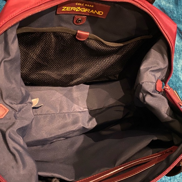 Cole Haan ZEROGRAND Wine/Burgundy handbag - Picture 3 of 9